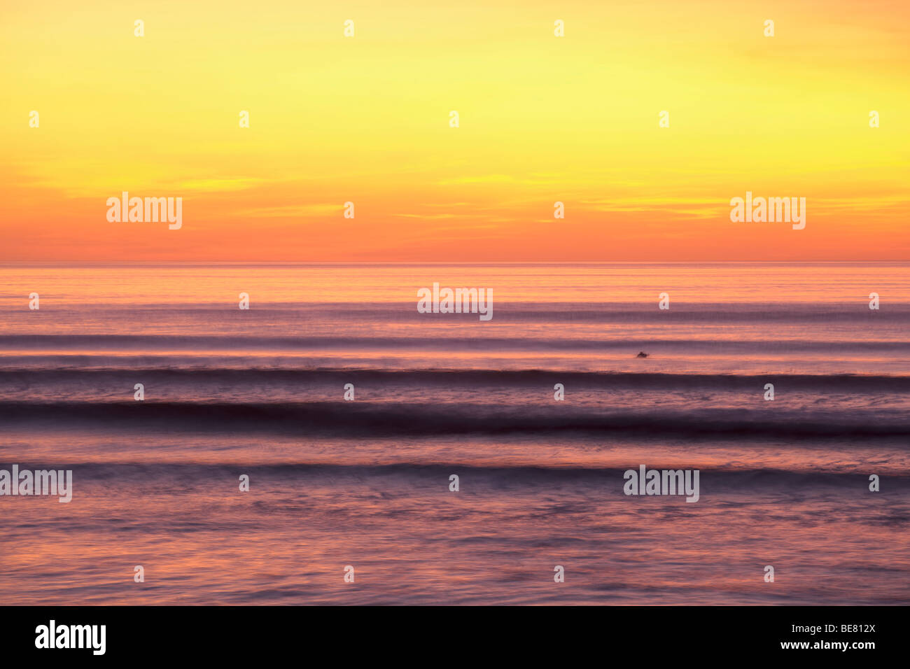 the surf beach at Strandhill, sligo at sunset Stock Photo Alamy