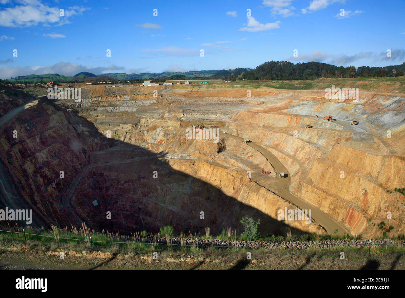 Martha gold Mine, Waihi on State Highway Two, North Island, New Zealand Stock Photo