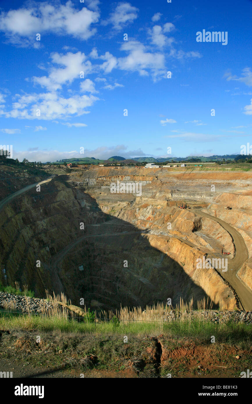 Martha gold Mine, Waihi on State Highway Two, North Island, New Zealand Stock Photo