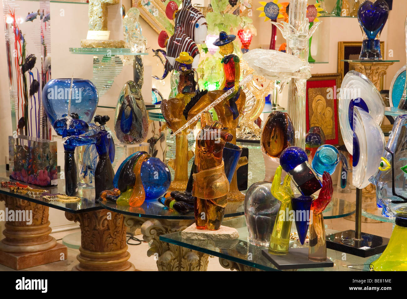Shop window in the old town of Venice, Italy, Europe Stock Photo