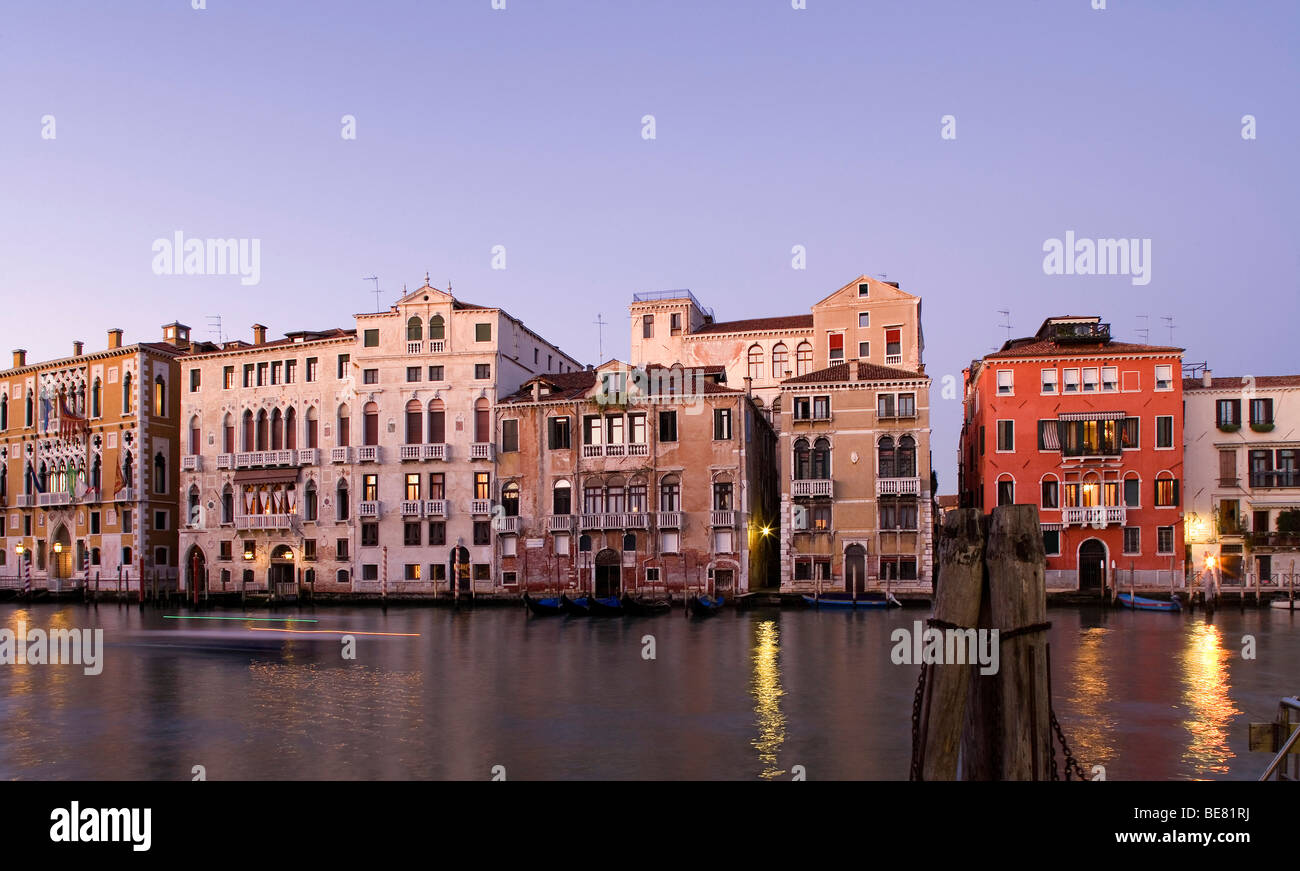 Palazzi at the Canal Grande, Venice, Italy, Europe Stock Photo