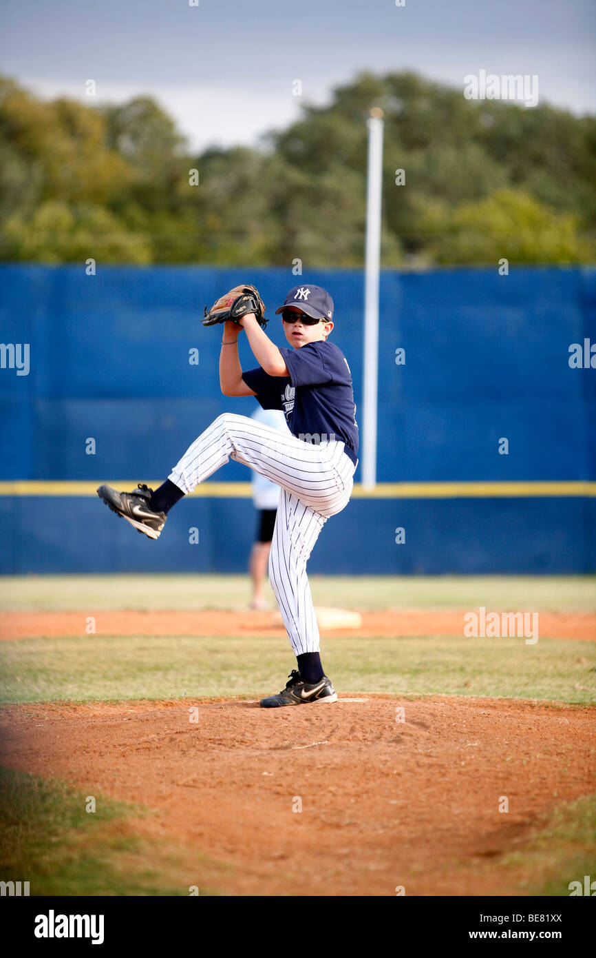 Children playing Little League Baseball, San Antonio, Texas, USA, United States of America Stock