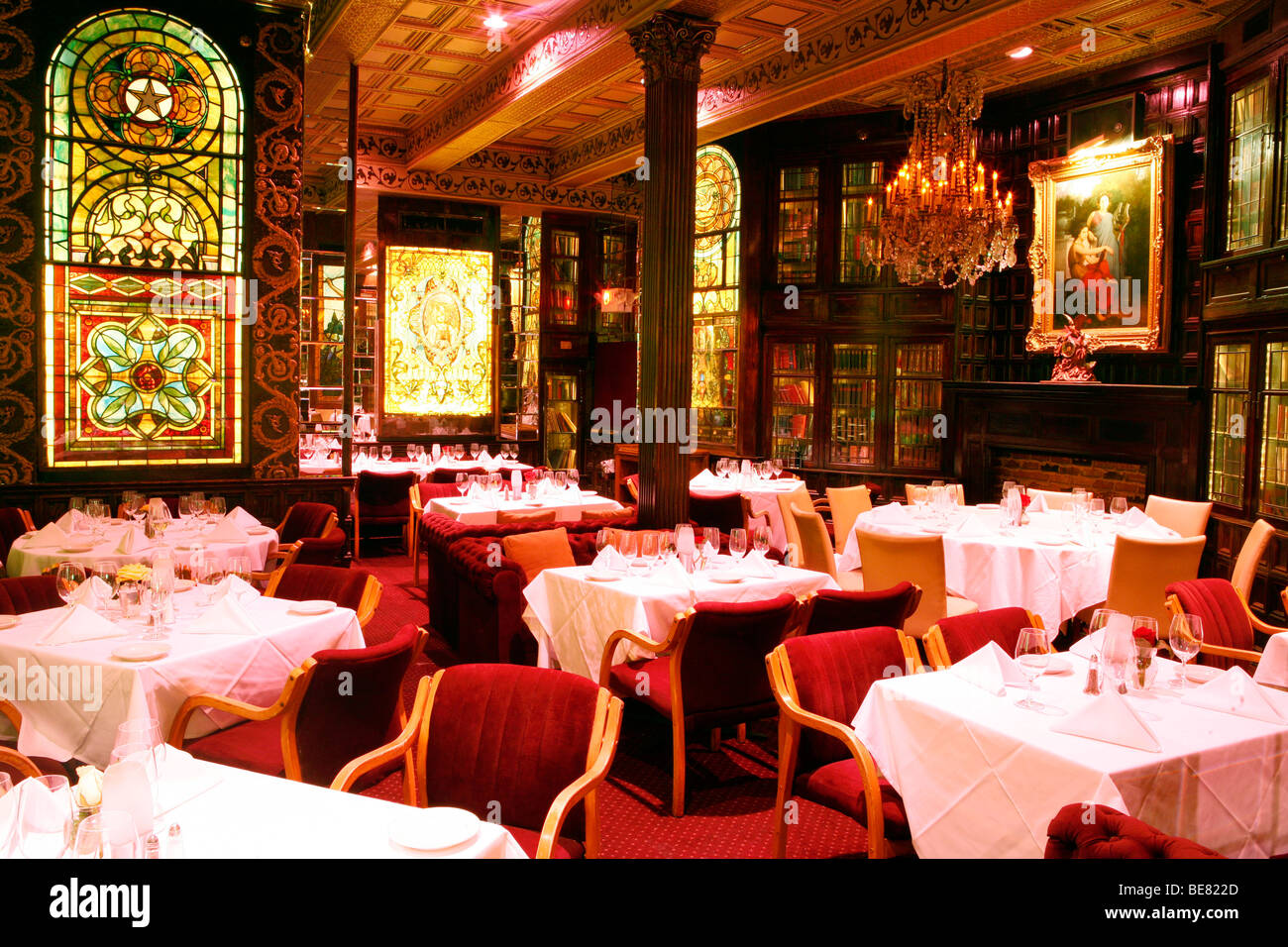 Interior view of the deserted The Restaurant, Miami Beach