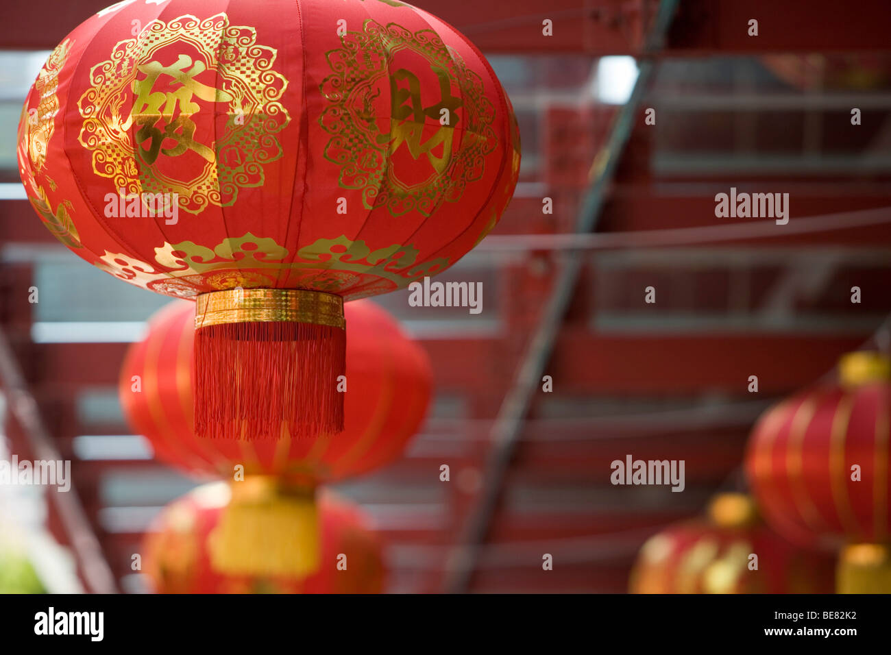 Colorful Chinese New Years Decorations in Chinatown, Singapore, Asia