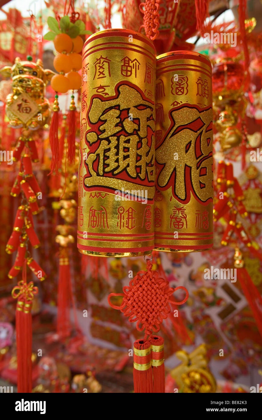 Colorful Chinese New Years Decorations in Chinatown, Singapore, Asia Stock Photo Alamy
