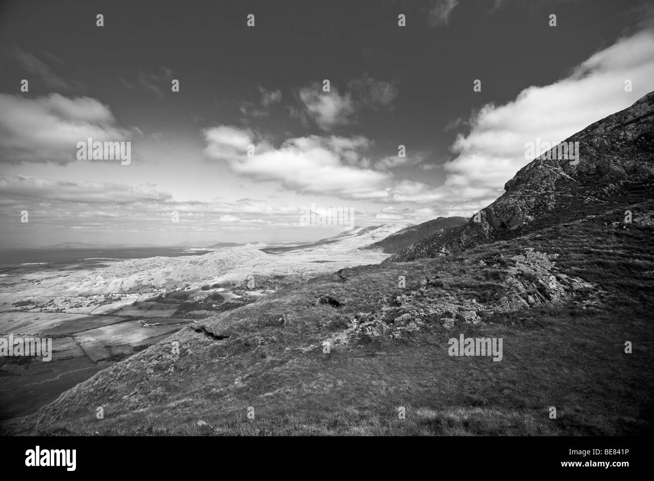 the ascent of diamond Hill in the Connemara national Park Stock Photo