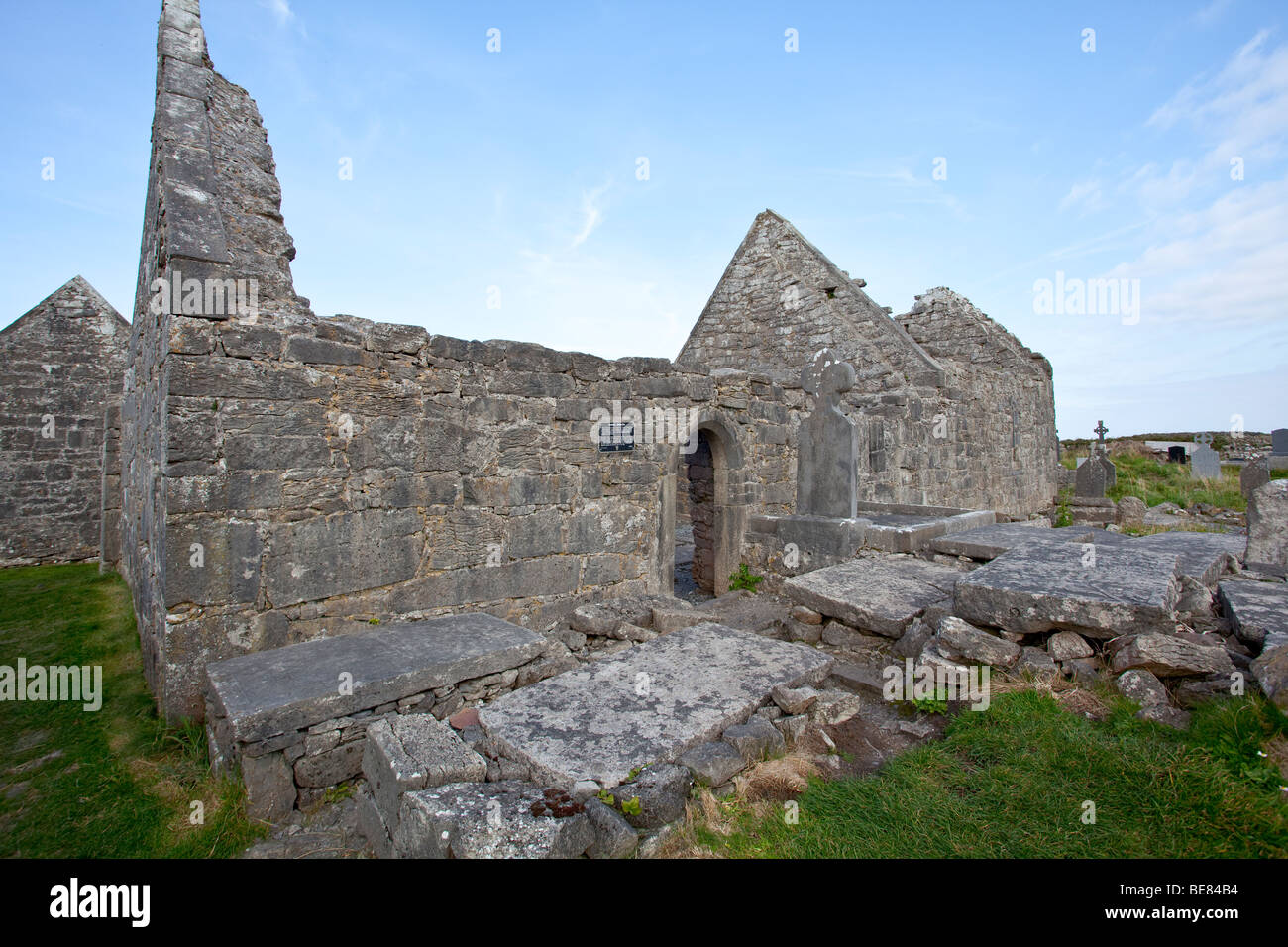 The seven churches (Na Seacht d'teampheall) on the aran island of ...