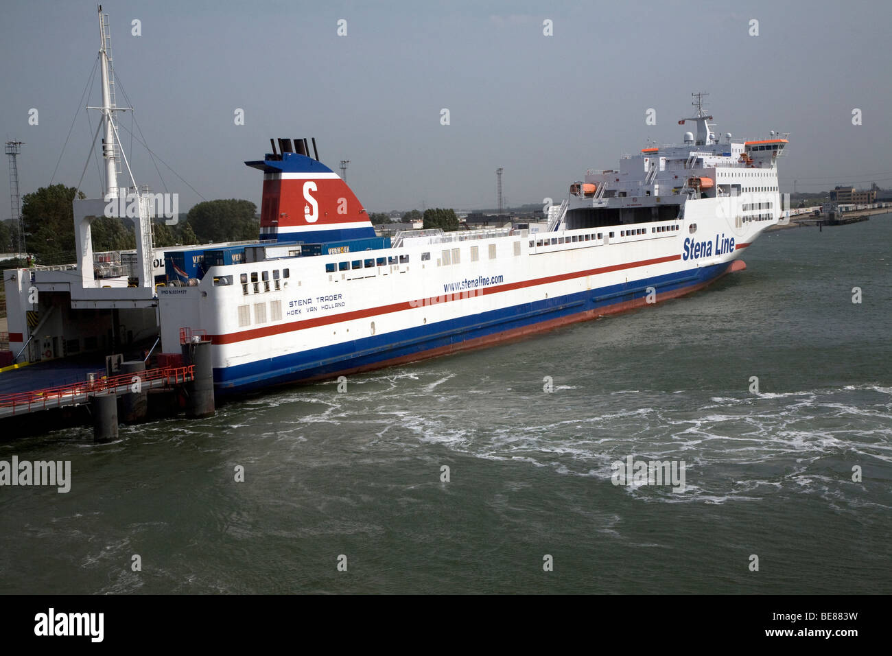 Stena Trader freight ferry, Stena Line, Hook of Holland, Holland Stock Photo