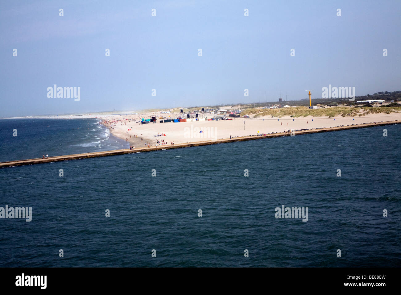 Breakwater and beach, Hook of Holland, Holland Stock Photo Alamy