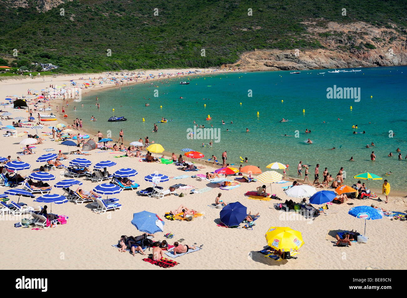 Plage De Rondinara Rondinara Beach, Corsica, France Stock 