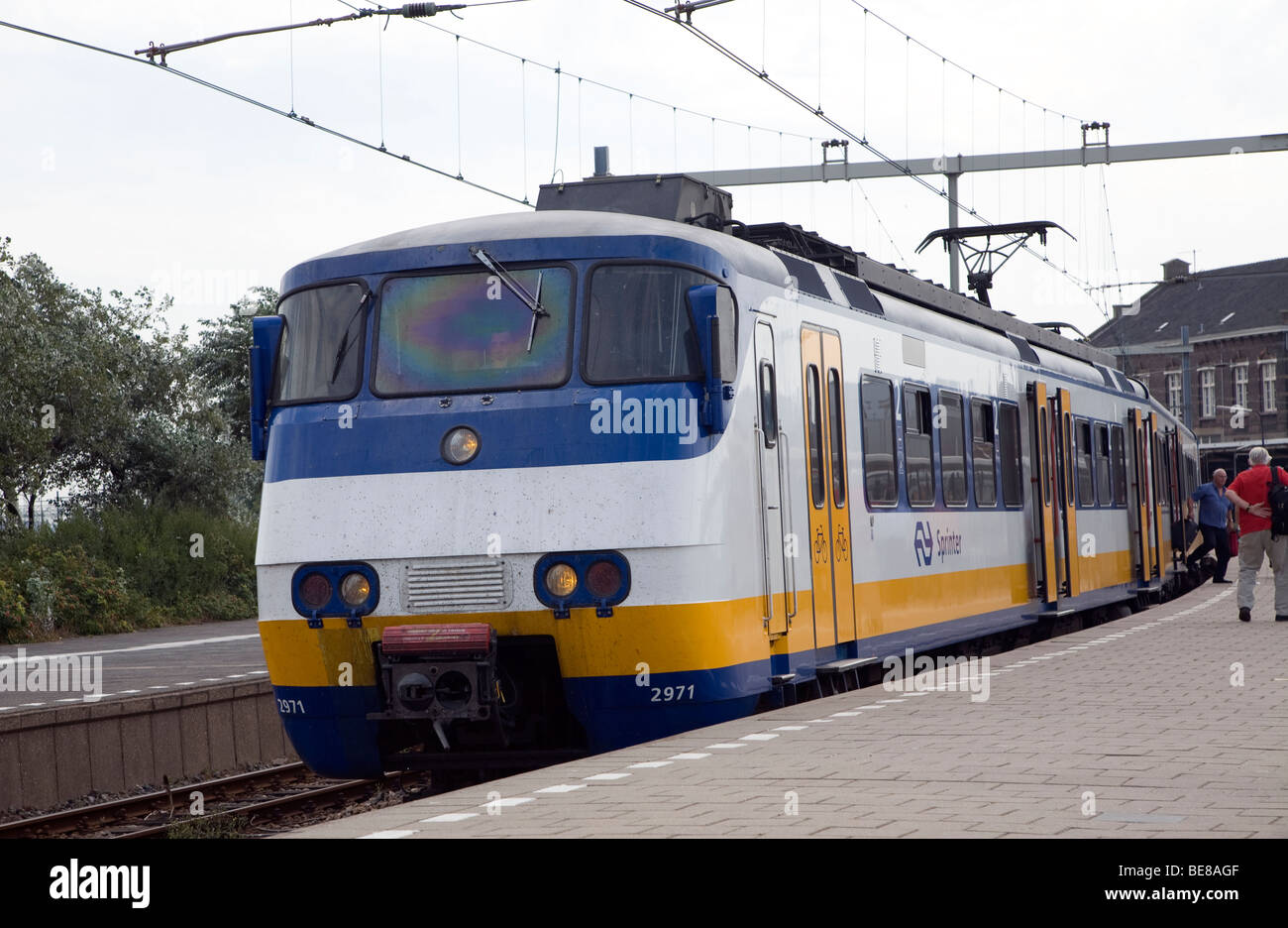 Train at Hook of Holland station, Holland Stock Photo Alamy