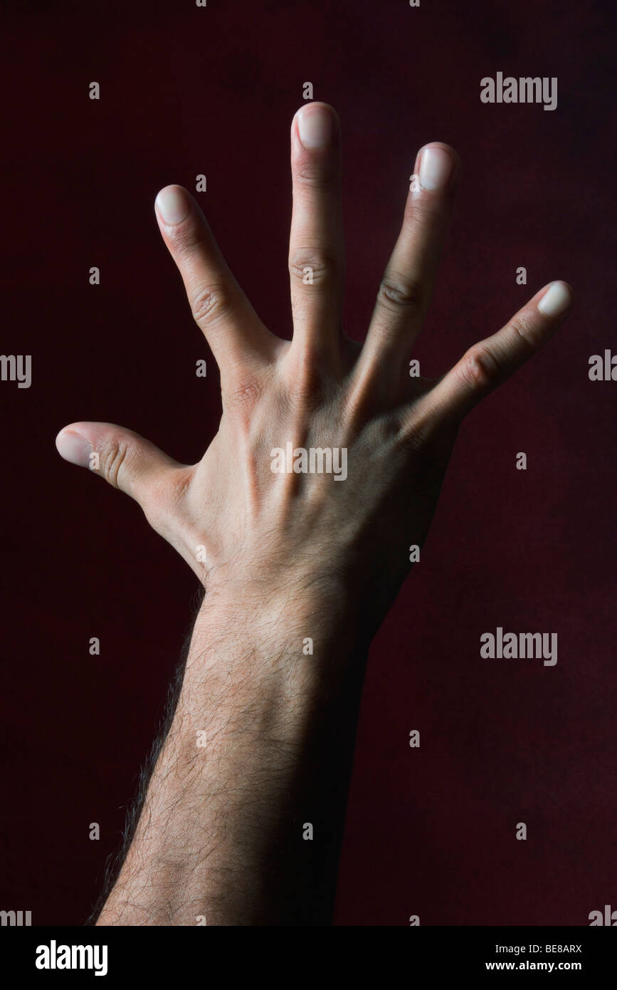 Hand with fingers splayed stock photo  alamy Hand with fingers splayed stock photo  alamy
