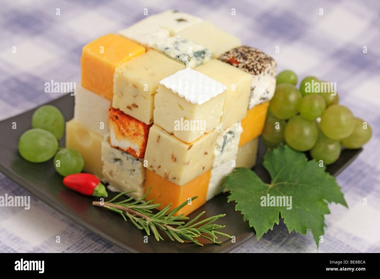 Cheese cube Recipe available Stock Photo Alamy