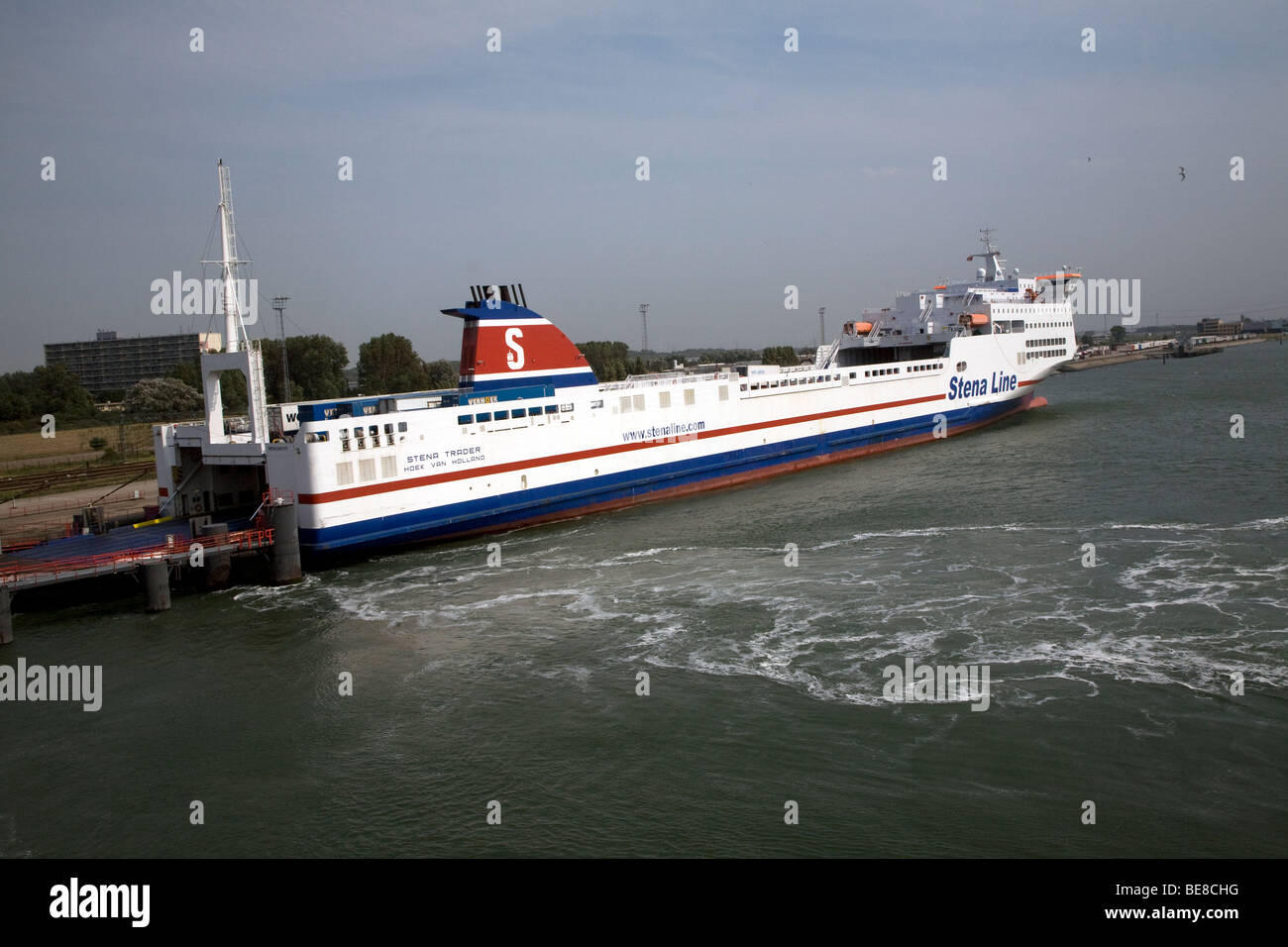 Stena Trader freight ferry, Stena Line, Hook of Holland, Holland Stock Photo