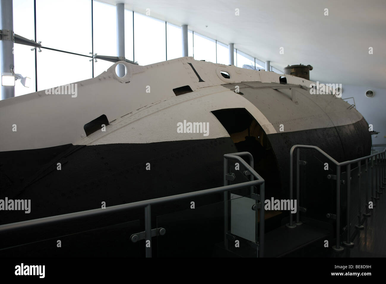 The Submarine "Holland 1" at the Royal Navy Submarine Museum Gosport Stock Photo