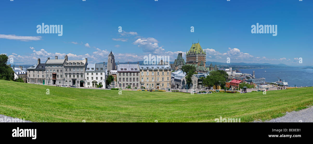 Canada Quebec Quebec City panorama skyline view from the Citadelle Stock Photo