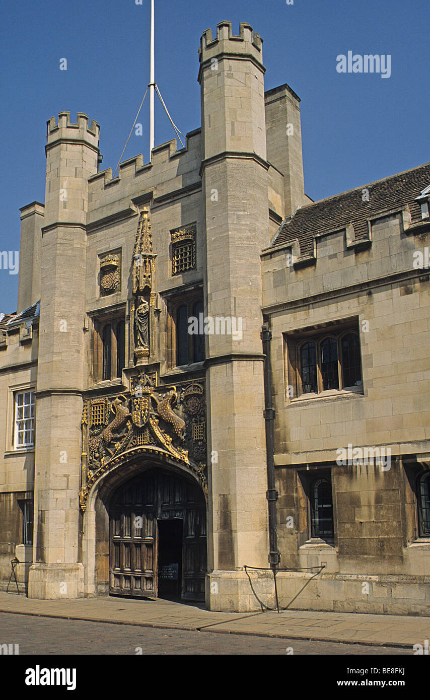 Gatehouse of Christ's College Cambridge. Stock Photo