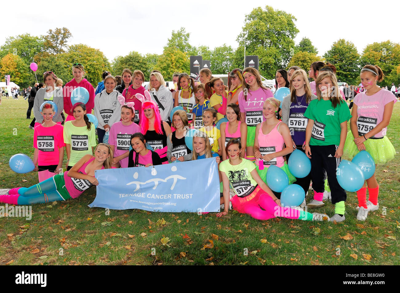 Group photo, Adidas Women's 5K Challenge, Hyde Park, London, England, United Kingdom, Europe Stock Photo