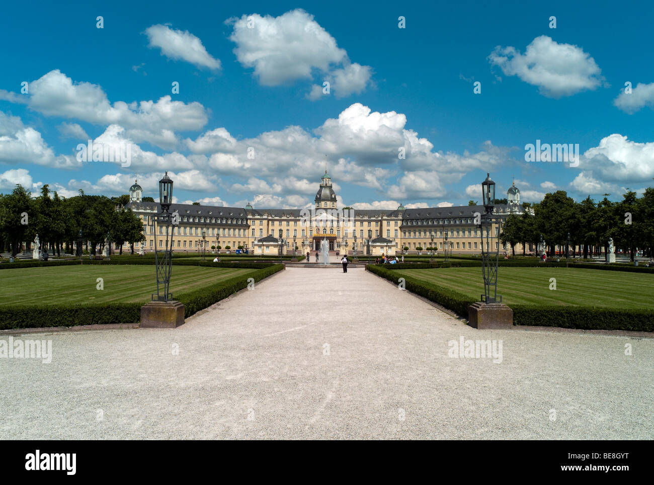Karlsruhe Palace, Baden State Museum since 1921, Karlsruhe, Baden-Wuerttemberg, Germany, Europe Stock Photo