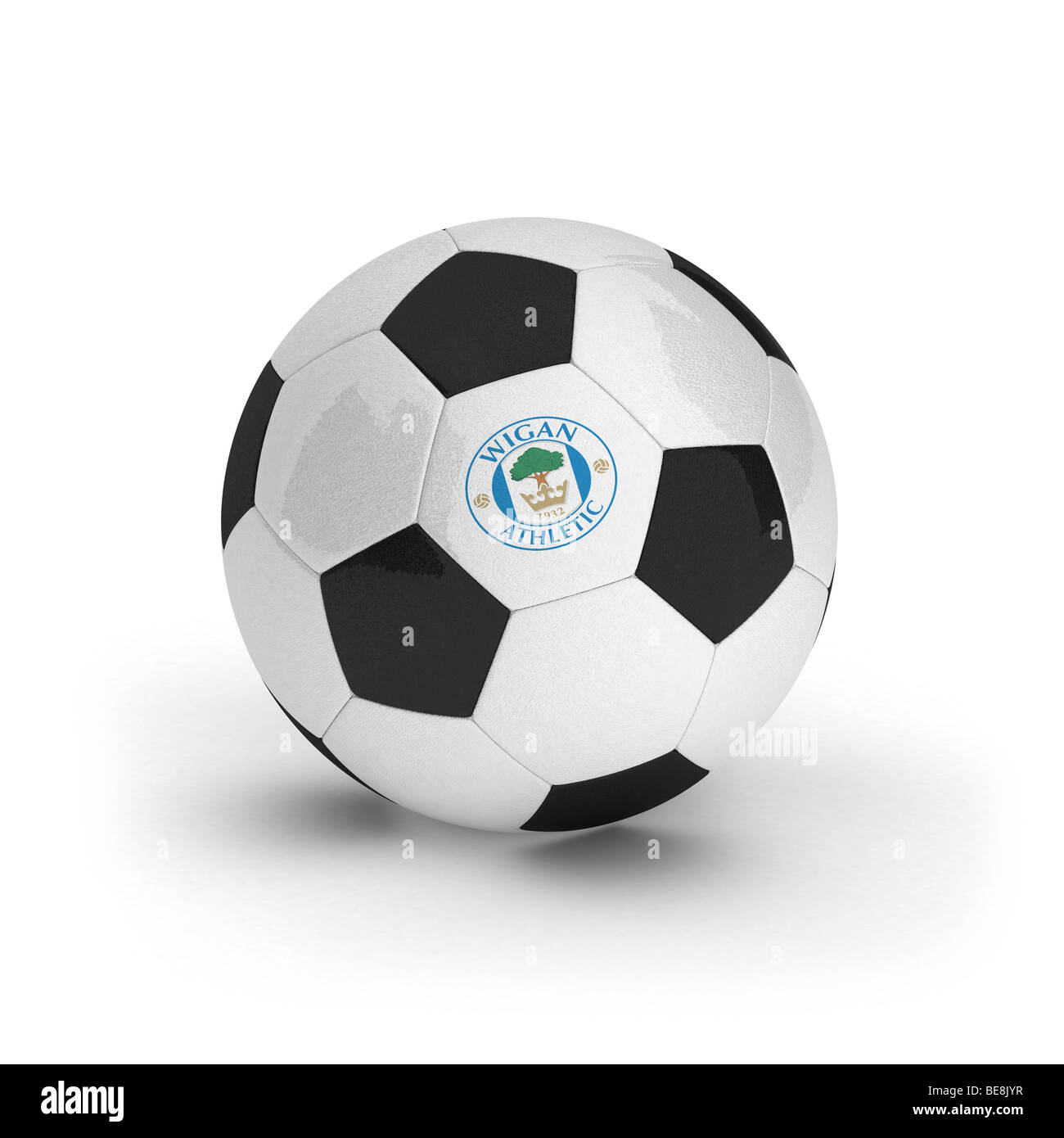 Wigan Athletic Football Club emblem on a soccer ball Stock Photo - Alamy 