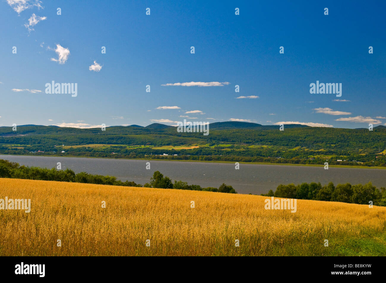 Fields on the island of Orleans Province of Quebec canada Stock Photo