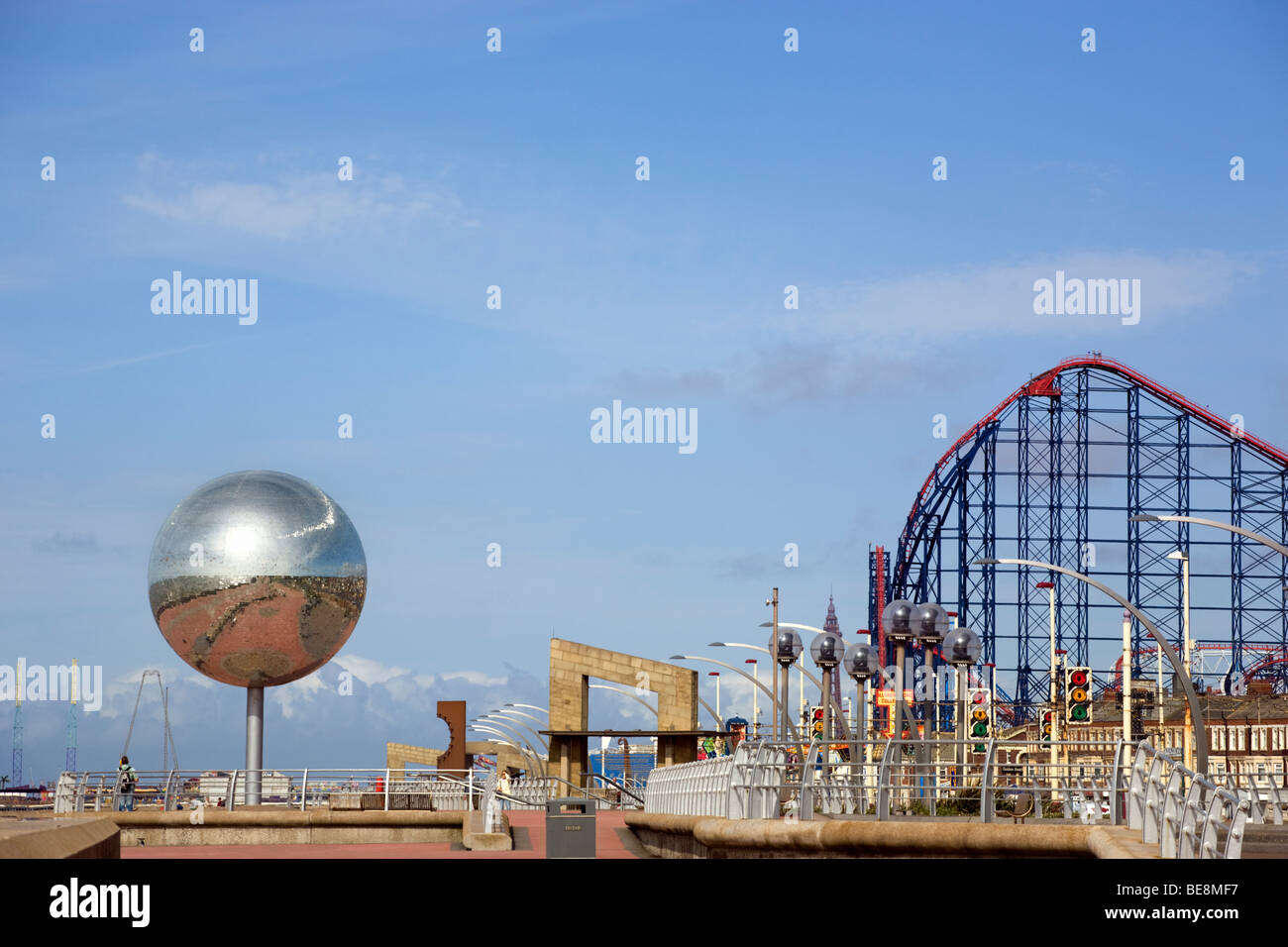Giant Mirror Ball on Blackpool South Promenade Stock Photo Alamy