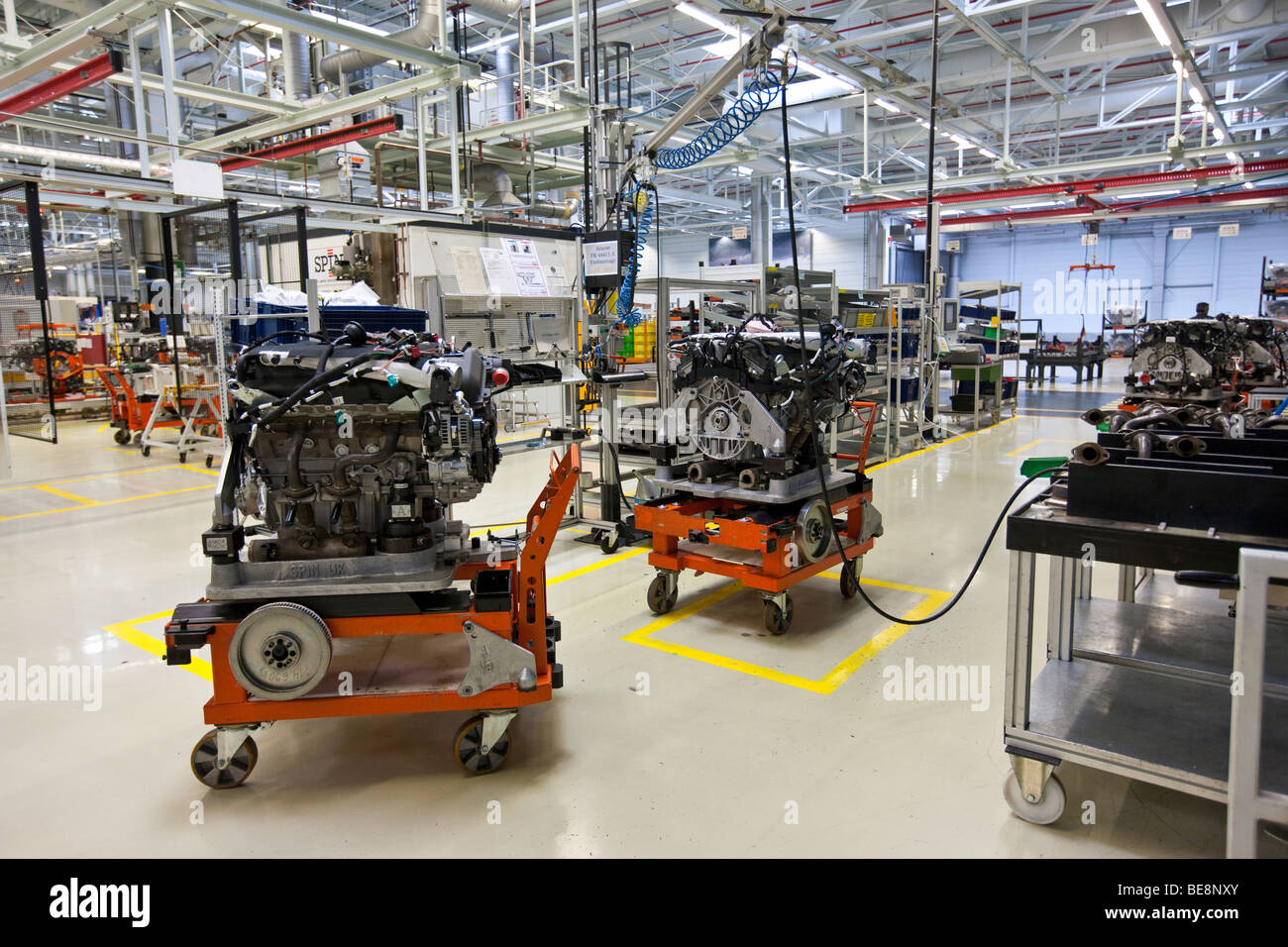 Aston Martin V12 6-liter engine, Aston Martin engine plant in Cologne, Rhineland-Palatinate, Germany, Europe Stock Photo