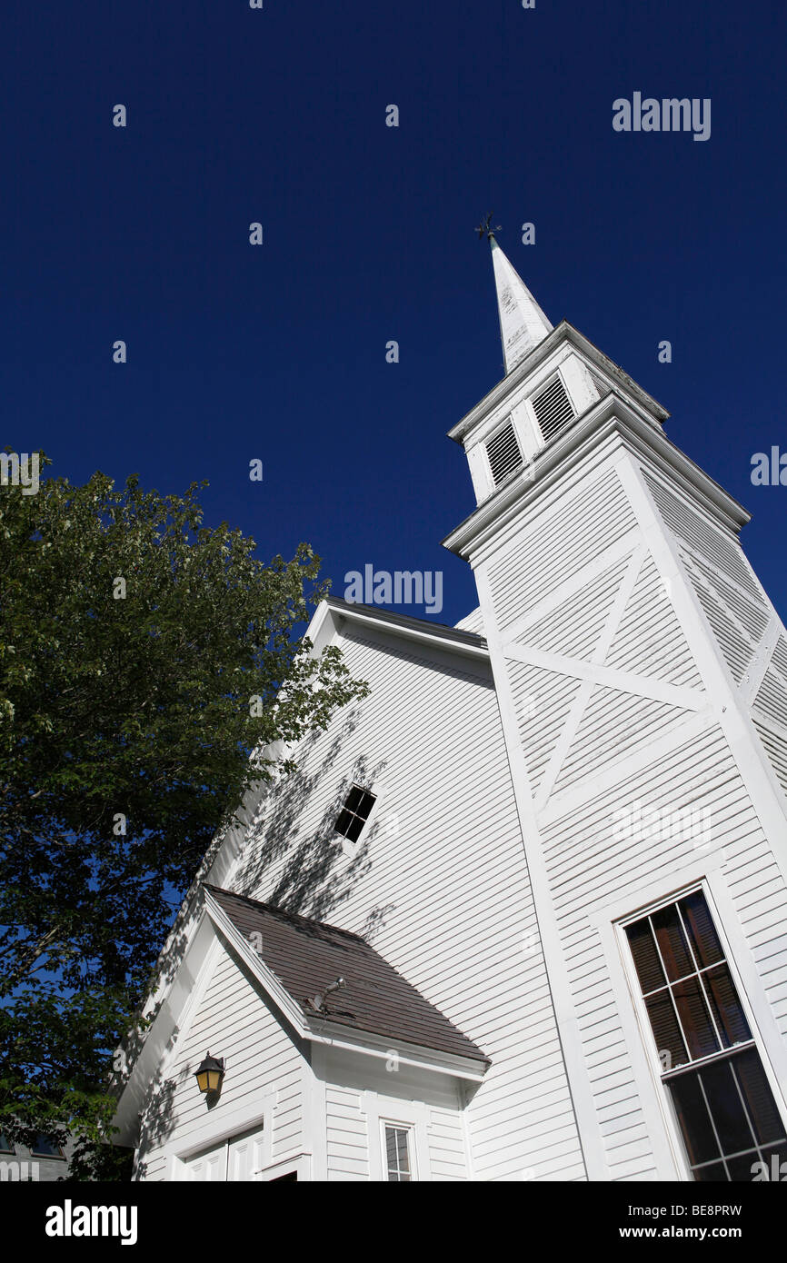 Country church, Maine Stock Photo Alamy
