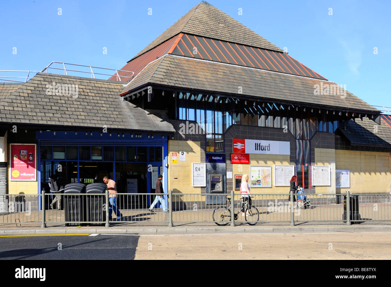 Ilford railway train station entrance Stock Photo