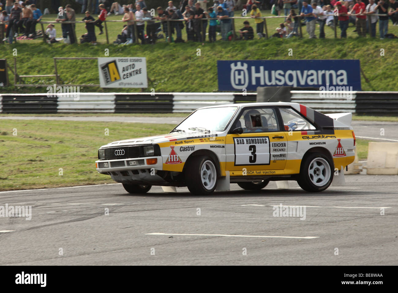 Castle Coombe Rally Day 2009 - Stig Blomqvist in an audi s1 quattro Stock Photo