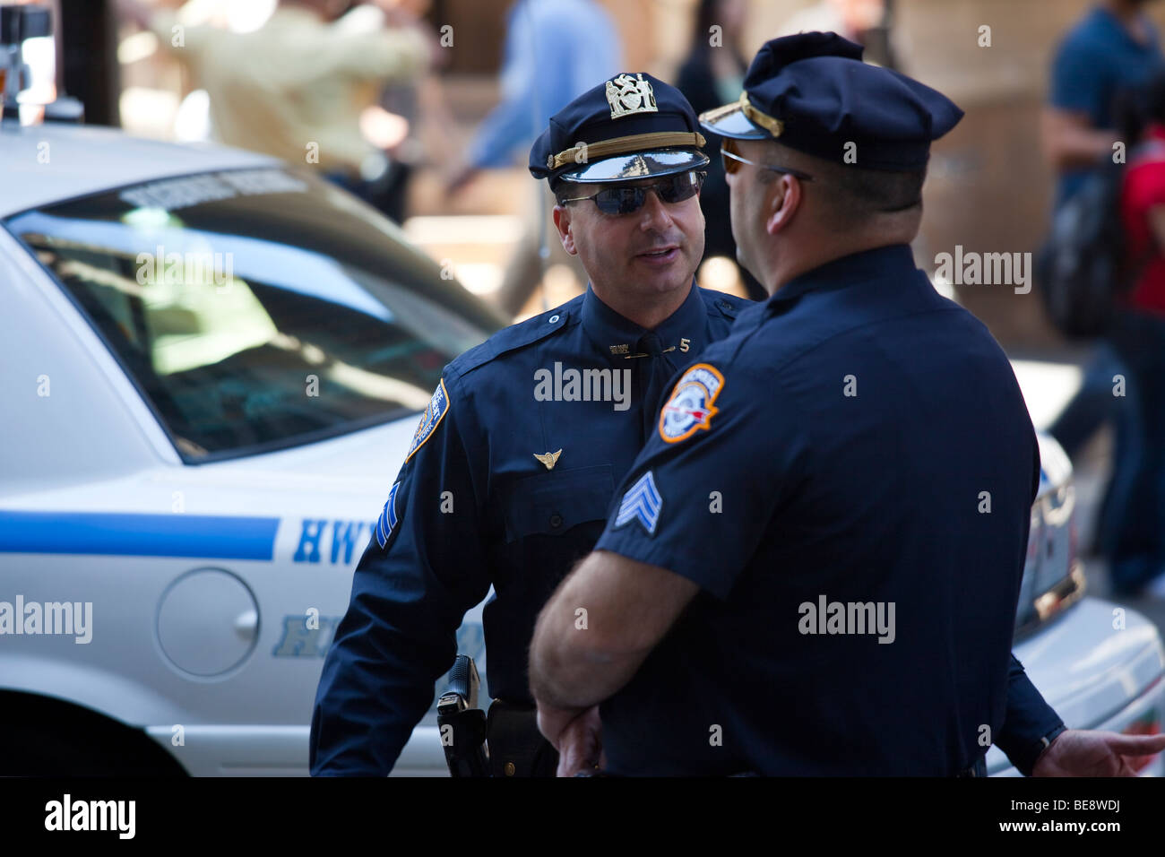Police in Manhattan in New York City Stock Photo