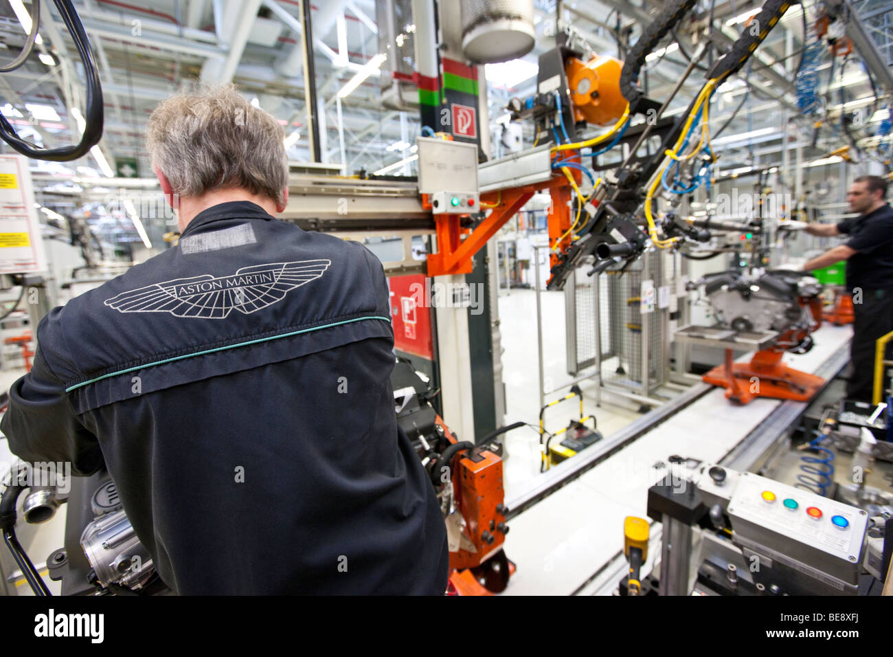 Production of Aston Martin V12 motors, Aston Martin engine plant in Cologne, Rhineland-Palatinate, Germany, Europe Stock Photo