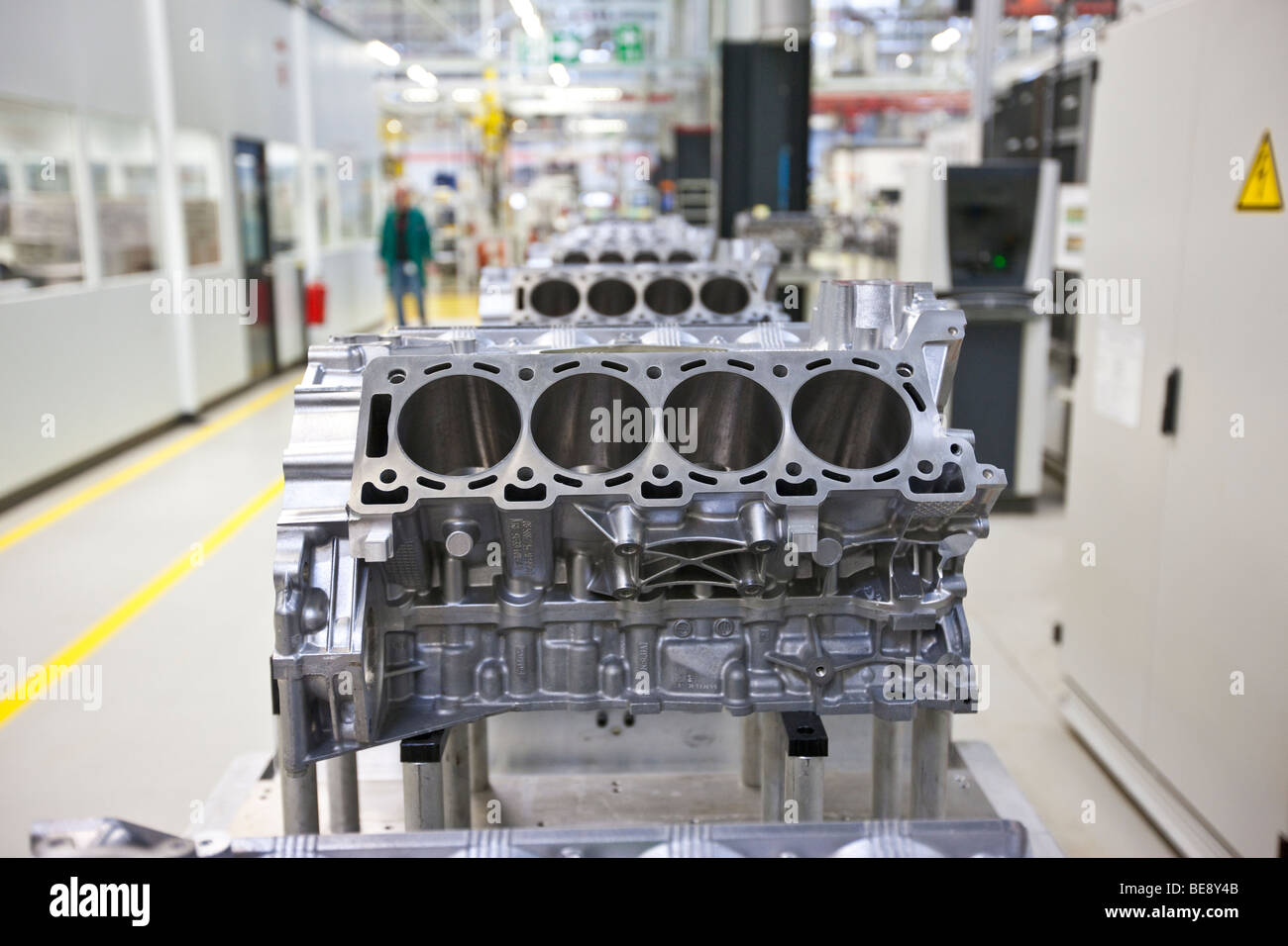 Aston Martin V8 engine, Aston Martin engine plant in Cologne, Rhineland-Palatinate, Germany, Europe Stock Photo
