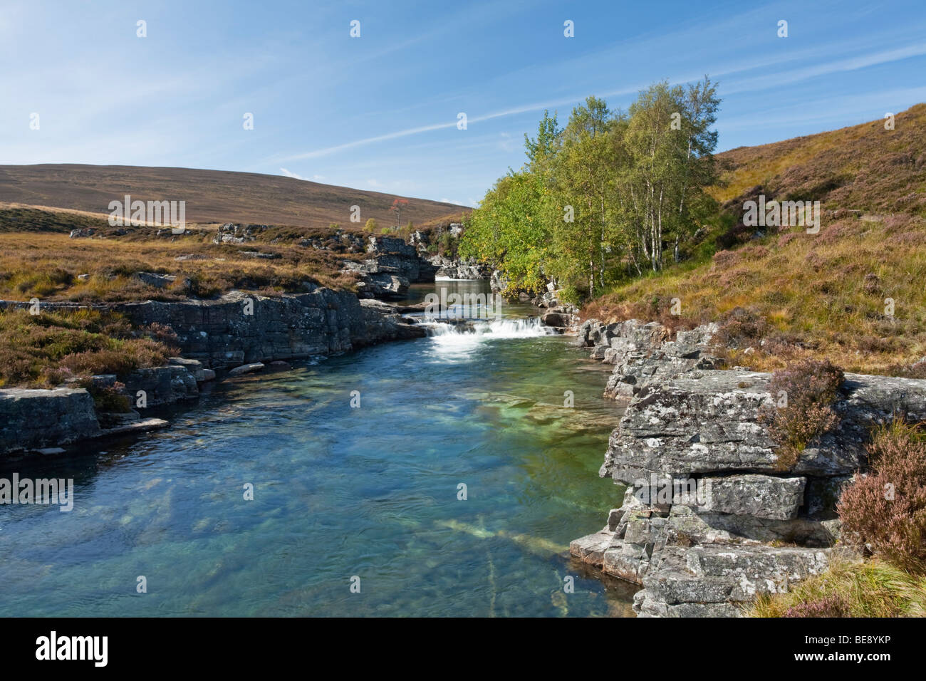 Chest of Dee Waterfalls on the River Dee in the Glenn Dee Valley