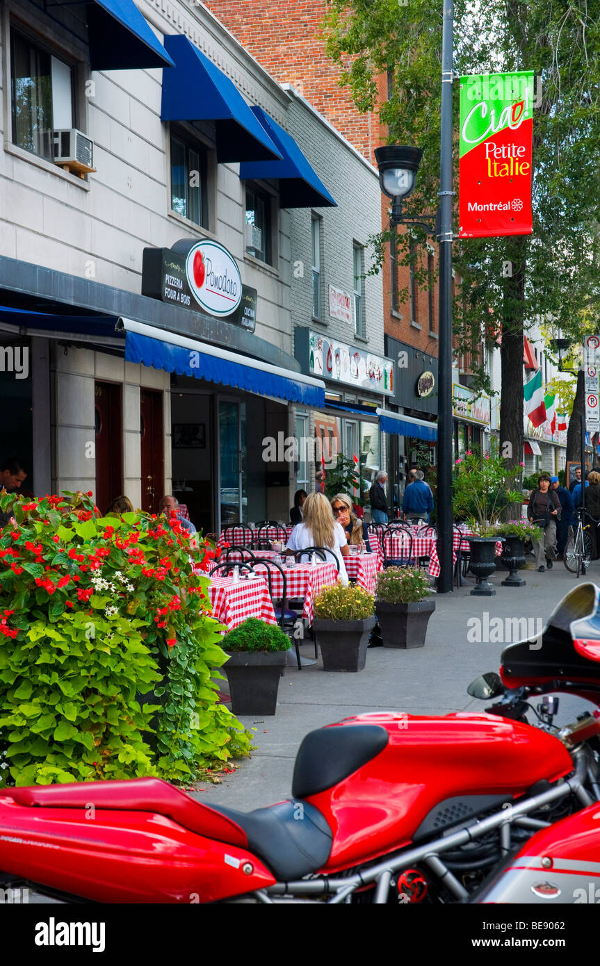 Little Italy on boulevard Saint laurent Montreal Canada Stock Photo