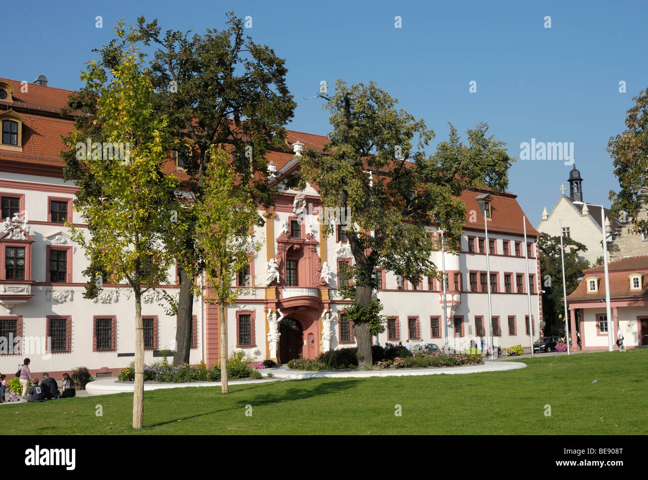 State Chancellery, Government Street, Erfurt, Thuringia, Germany, Europe Stock Photo