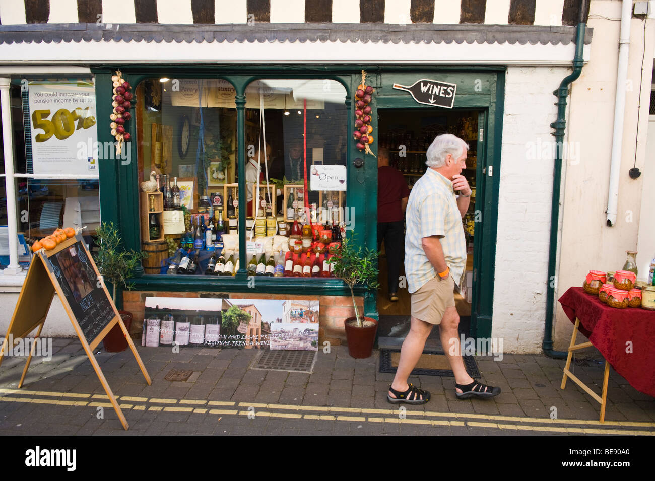 Exterior Of The French Pantry Shop During Ludlow Food Festival