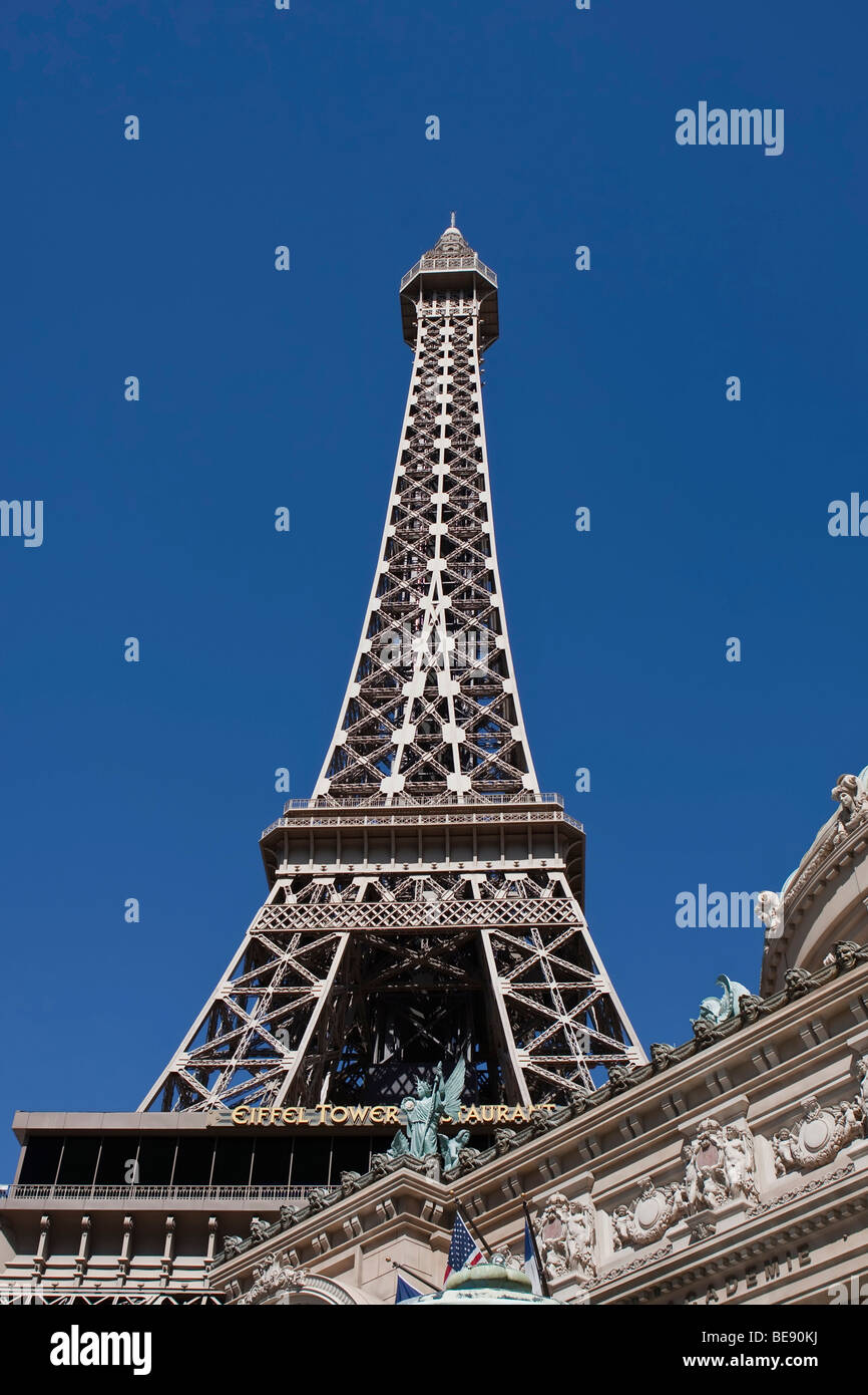 The Eiffel Tower of the Paris Hotel in Las Vegas, Nevada, USA Stock Photo