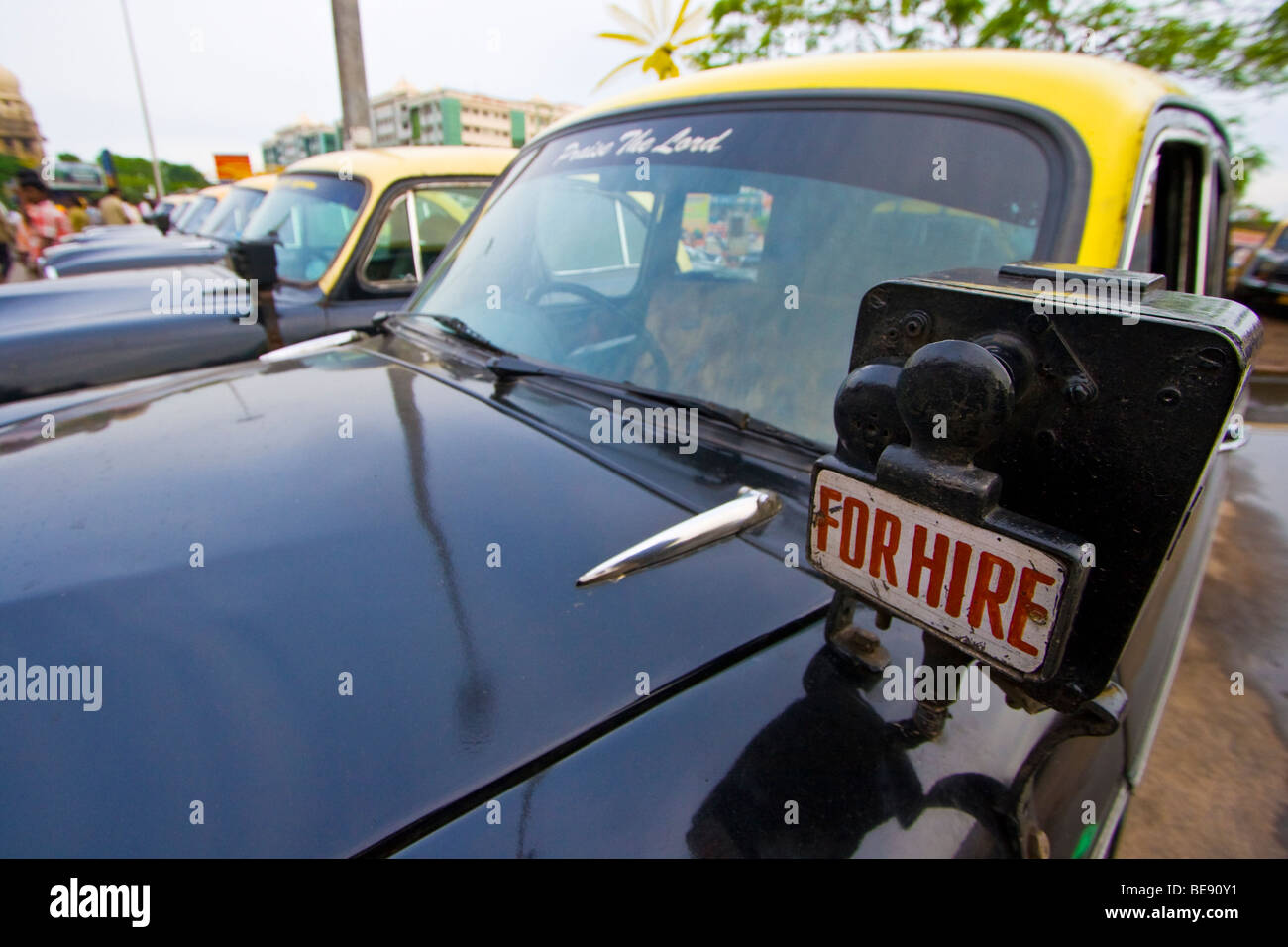Taxi for hire in Chennai in Tamil Nadu India Stock Photo