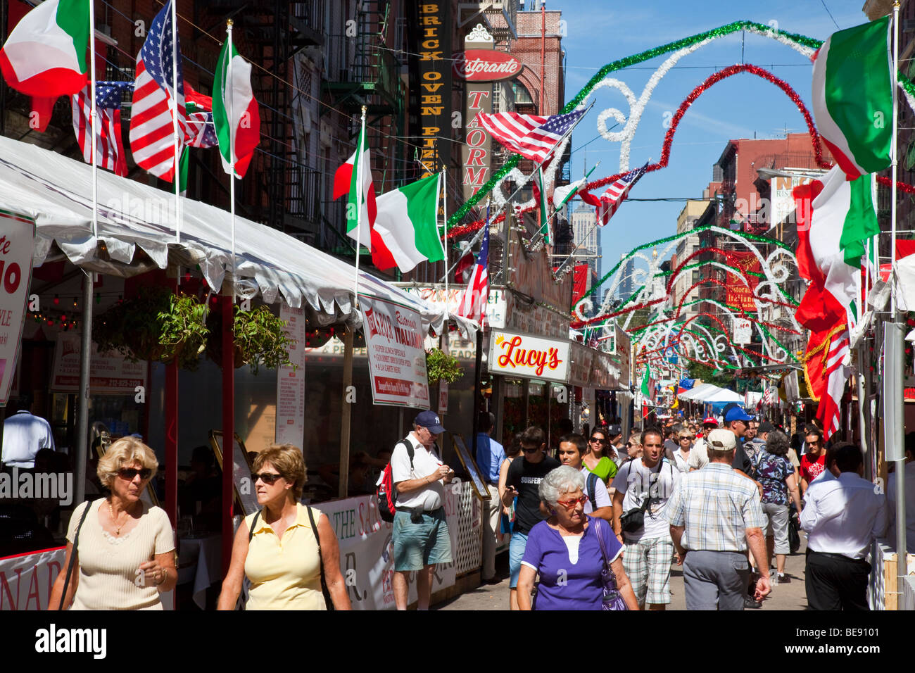 Feast of San Gennaro Festival in Little Italy in New York City Stock Photo