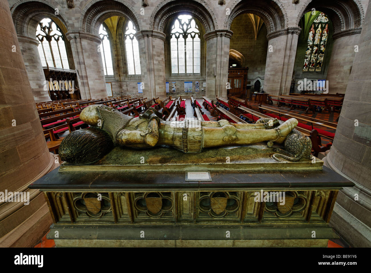 The Tomb of Richard Pembridge - Hereford Cathedral Stock Photo