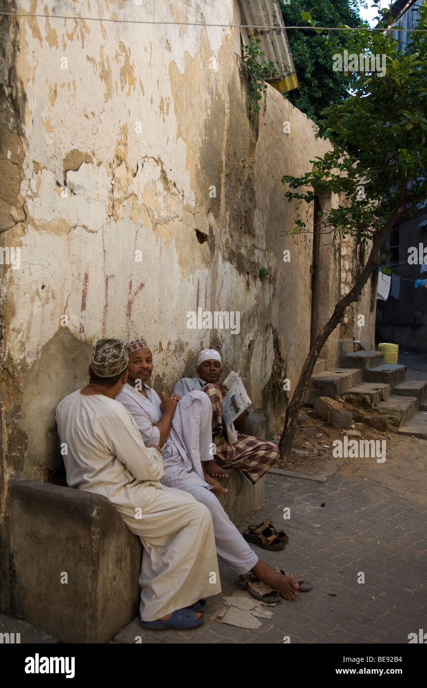 street scene, The old Town, Mombasa, Kenya Stock Photo