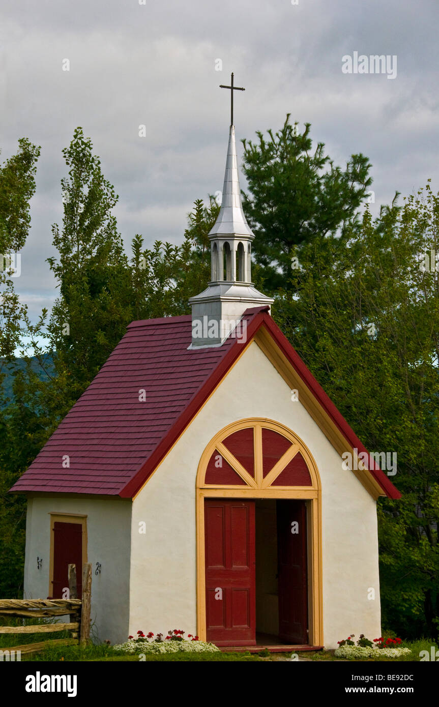 Chapel in Sainte Famille Island of Orleans Quebec Canada Stock Photo