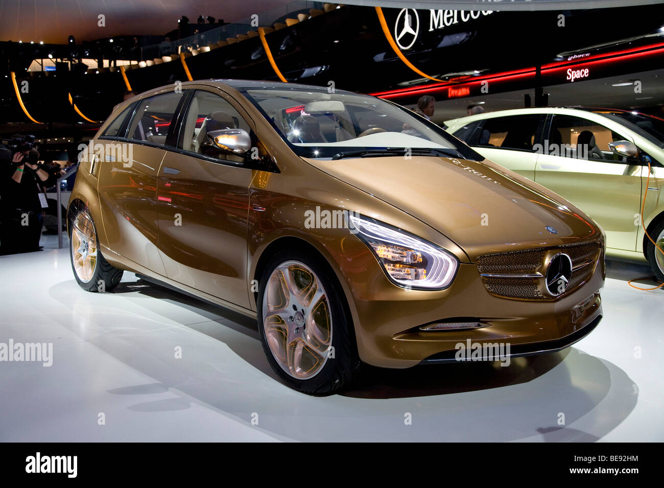 Mercedes BlueZero E-Cell Plus at a European motor show Stock Photo