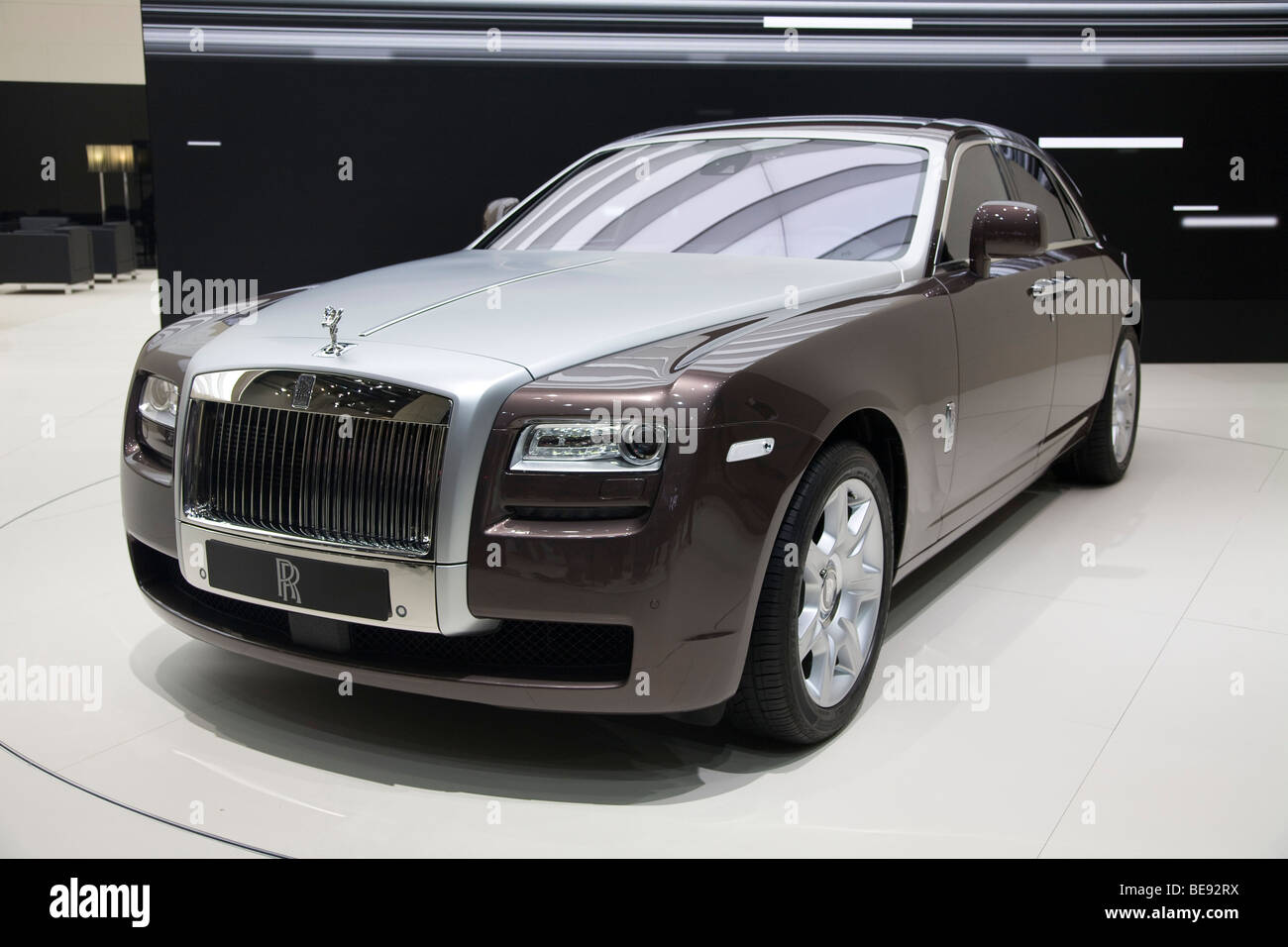 Rolls Royce Ghost premier at a European motor show Stock Photo