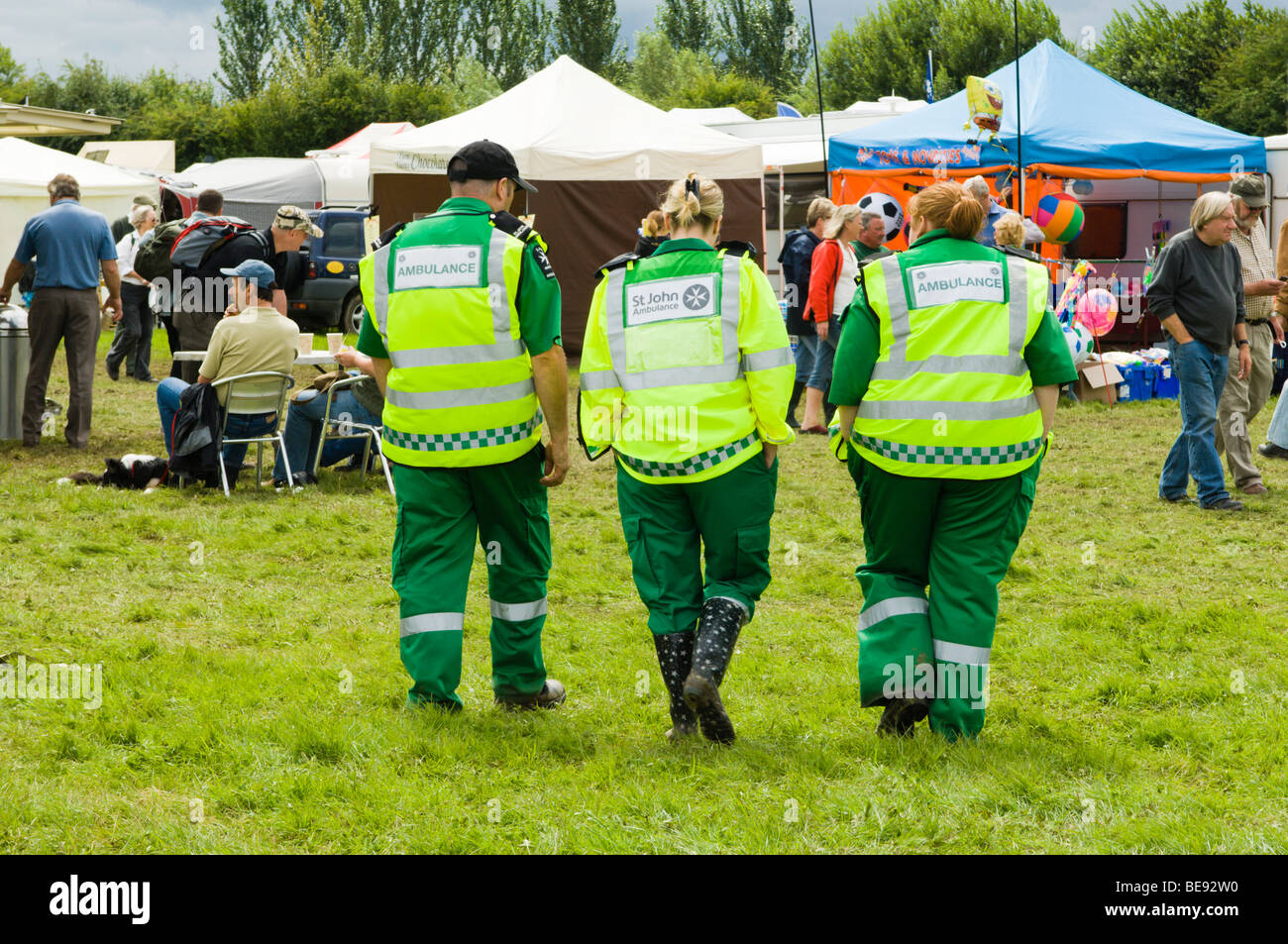 Paramedics at a country festival Stock Photo Alamy