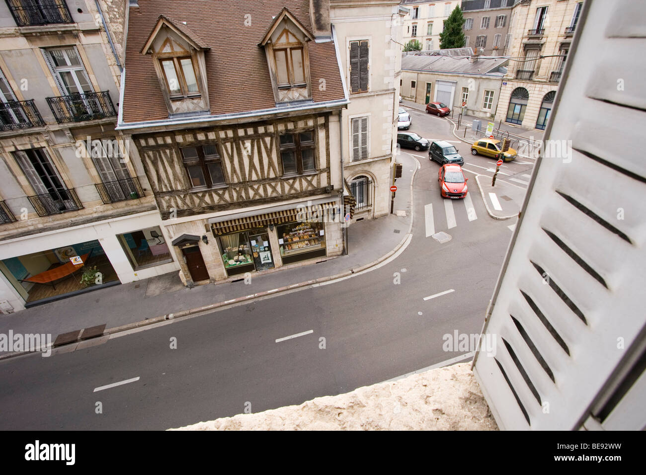 view from window, Rue Chabot Charny, Dijon, France Stock Photo - Alamy
