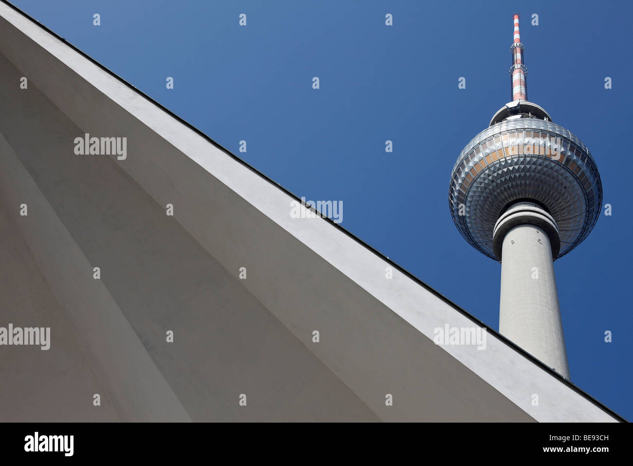 TV tower on Alexanderplatz square, Berlin, Germany, Europe Stock Photo