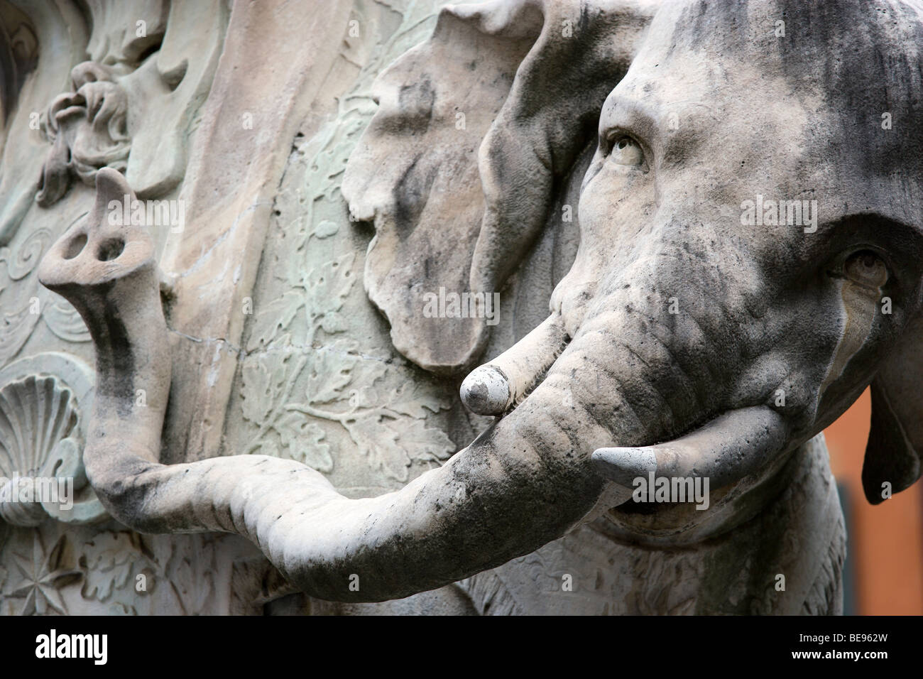 ITALY Rome Lazio Bernini's marble elephant in the Obelisk of Santa