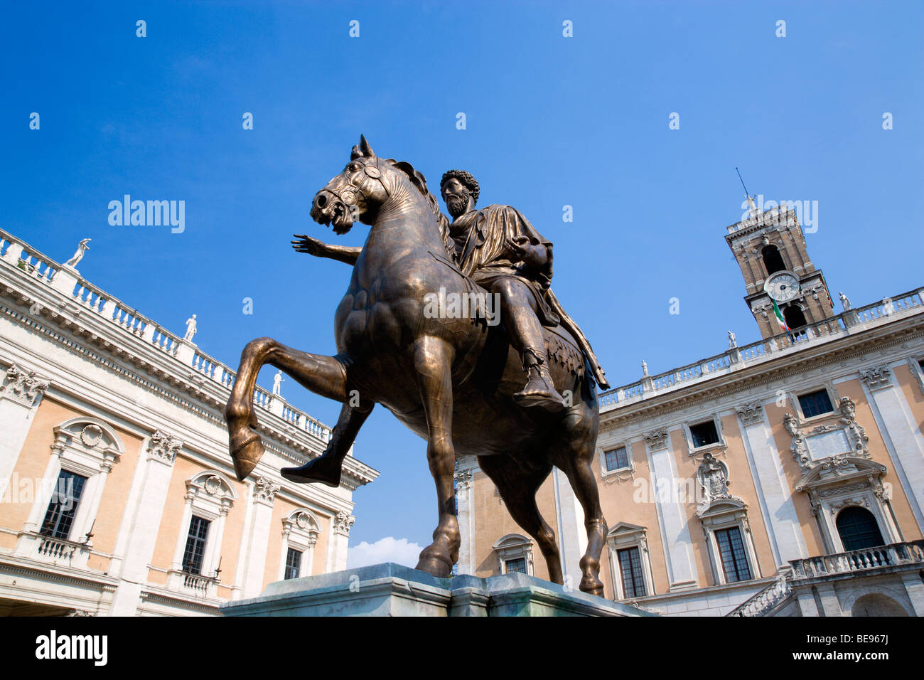 ITALY Rome Lazio Bronze statue of Marcus Aurelius in the Piazza del ...